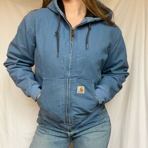 Vintage 90’s rare baby blue Carhartt jacket Rare color vintage Carharrt jacket